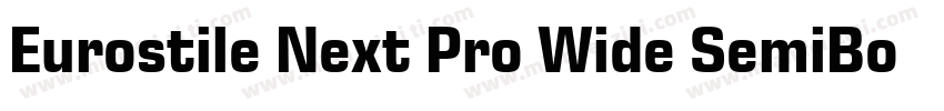 Eurostile Next Pro Wide SemiBold字体转换